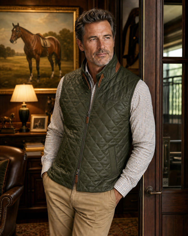 Quilted Leather Vest