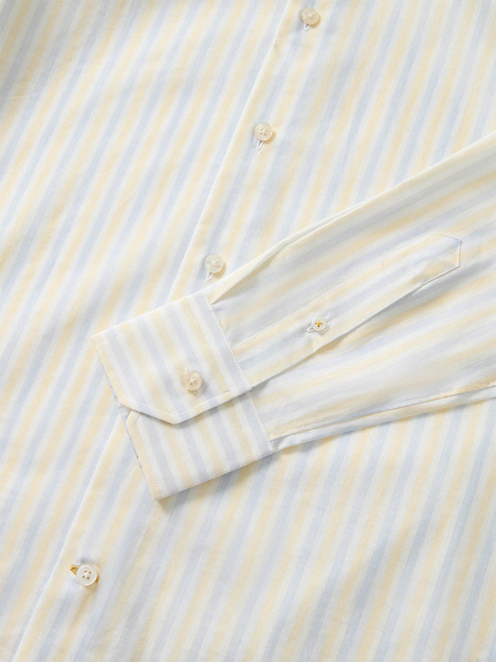 Reynolds Multi Stripe Cotton-Linen Shirt