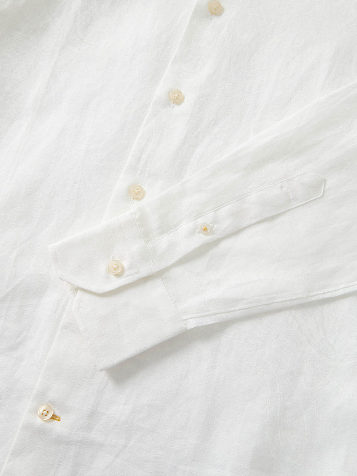 Reynolds Paisley Jacquard Cotton-Linen Shirt