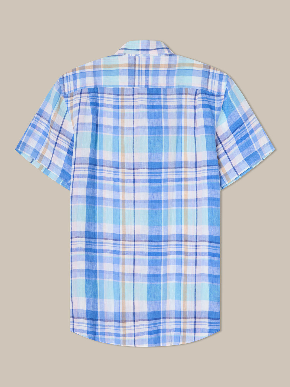 Morgan Plaid Linen Short Sleeve Sport Shirt
