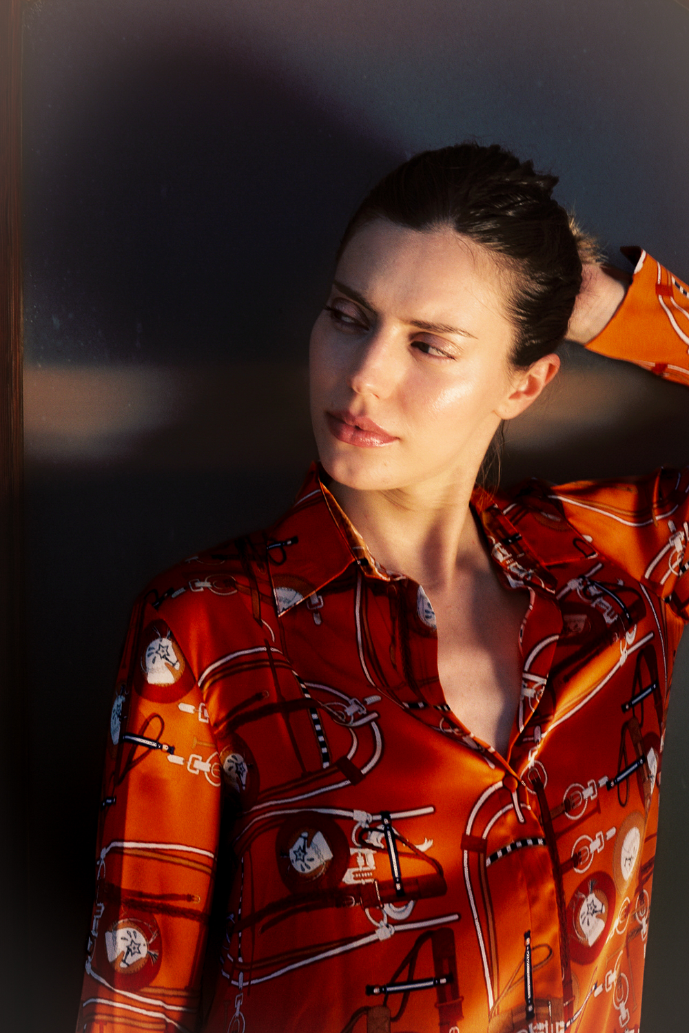 The Daria French Cuff Silk Blouse Monserrat