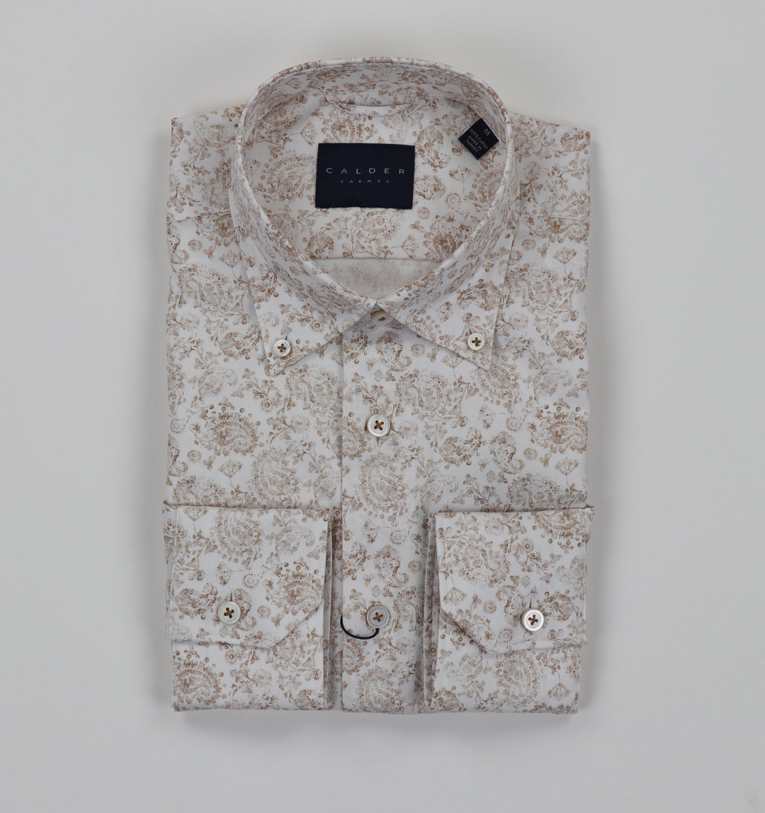 Panama Oxford Button Down in Sand