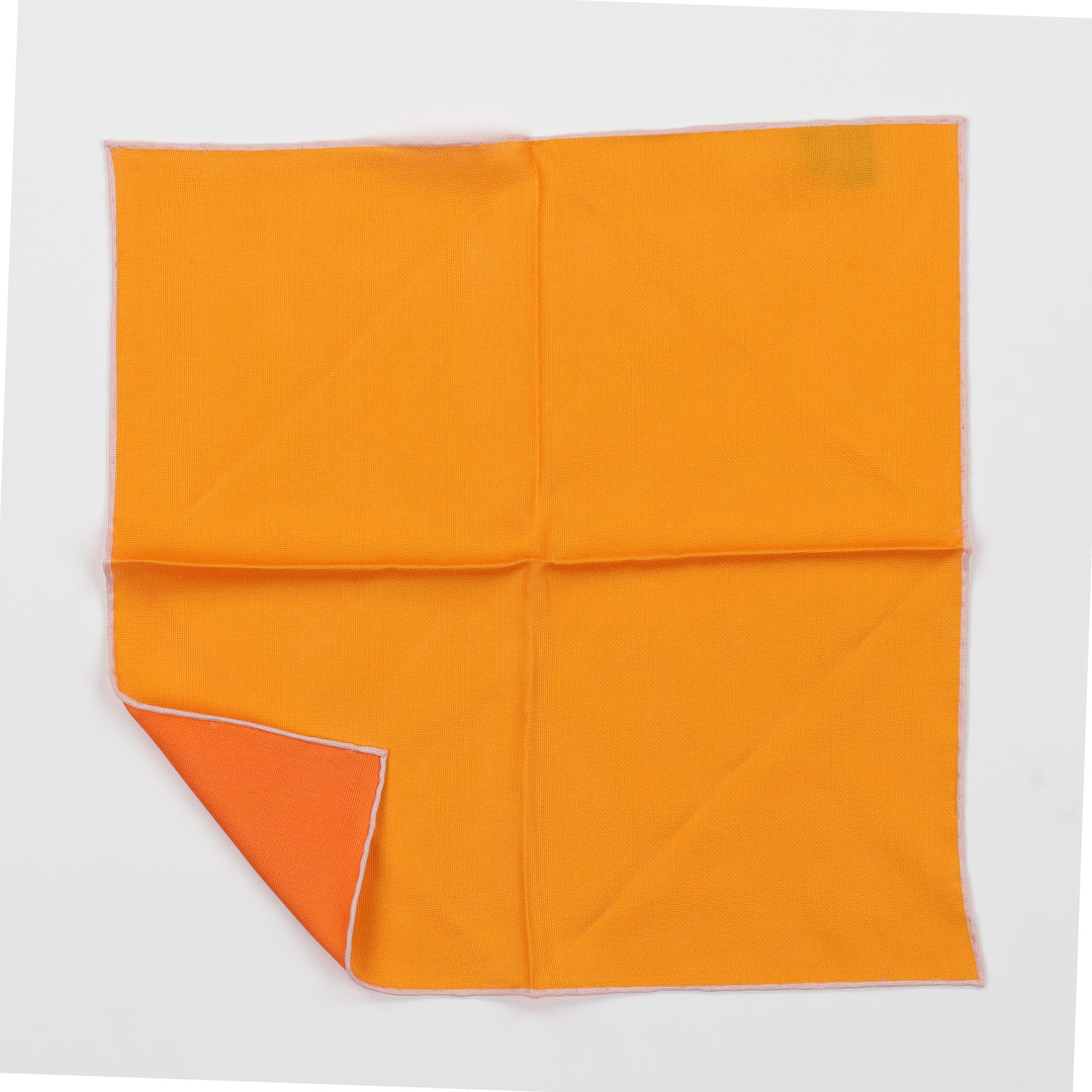 Seaward & Stearn Reversible Pocket Square - Solid Oranges