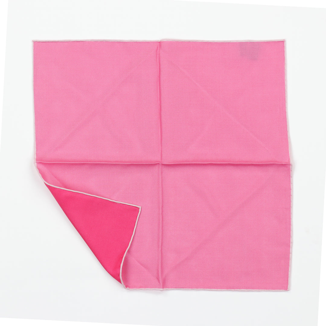 Seaward & Stearn Reversible Pocket Square - Solid Pinks