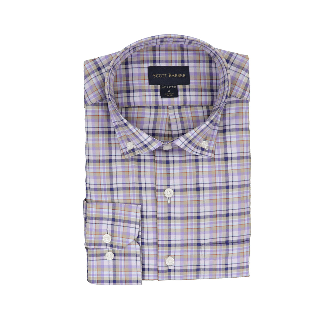 Bold Plaid Oxford in Lilac
