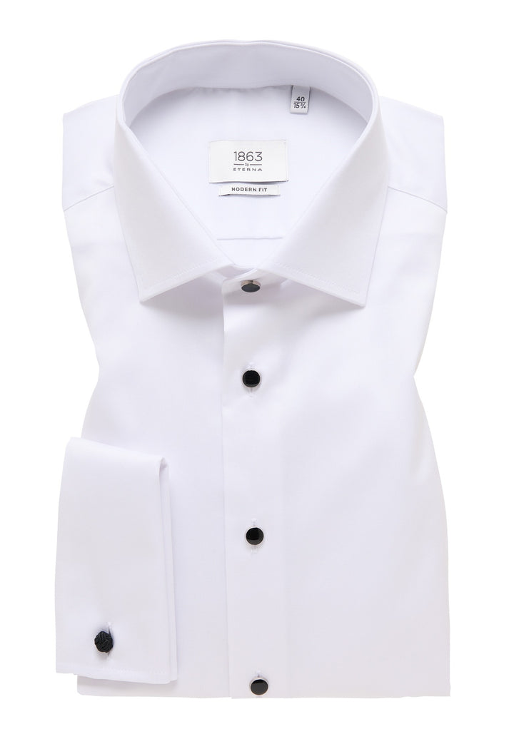 Modern Fit Luxury Black Tie Shirt - Kent Collar