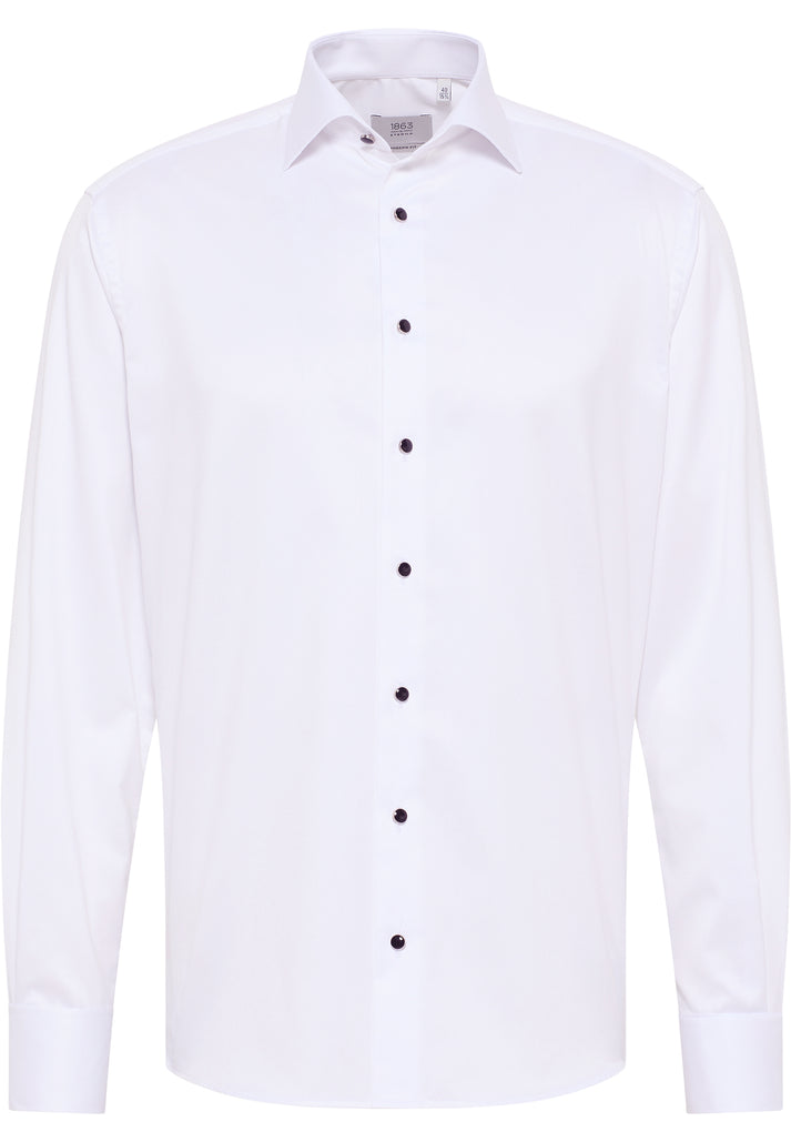 Modern Fit Luxury Black Tie Shirt - Kent Collar