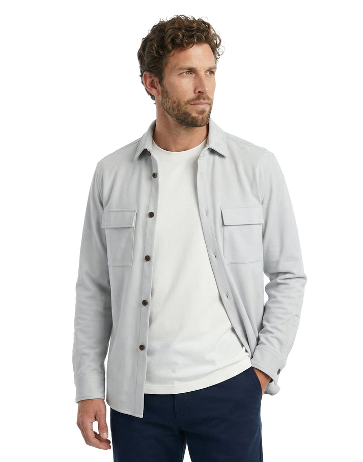 Micro Suede Shirt Jacket