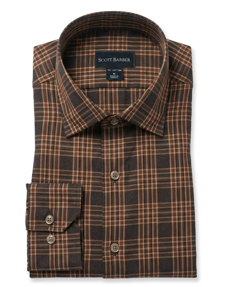 Superfine Twill Plaid Sport Shirt