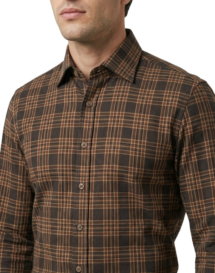 Superfine Twill Plaid Sport Shirt