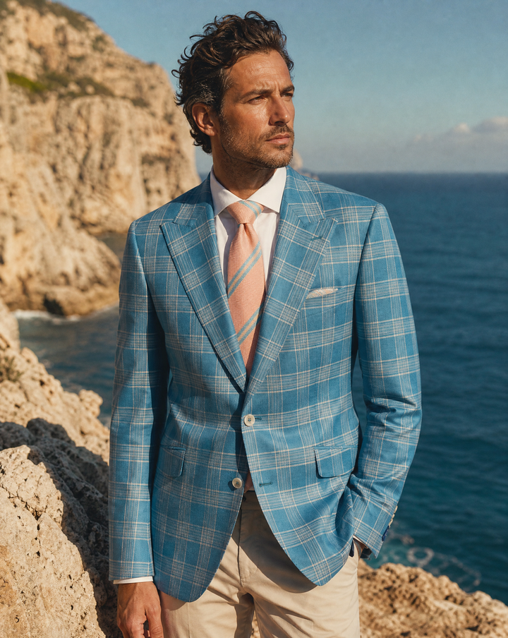 Soho Peak Lapel Silk Sportcoat