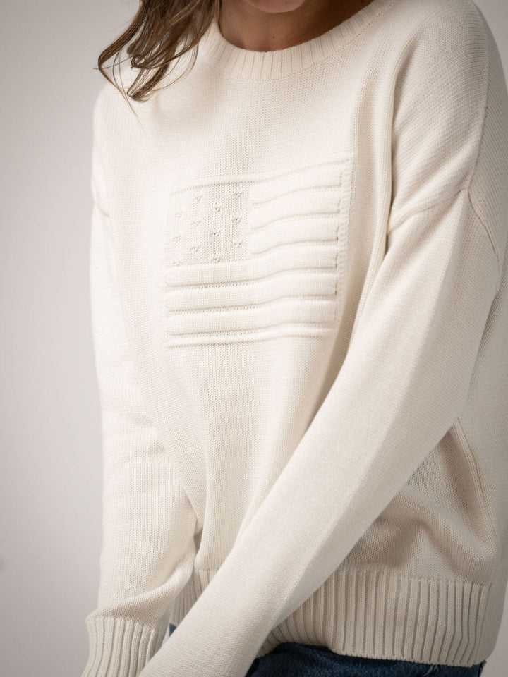 Monochrome American Flag Sweater