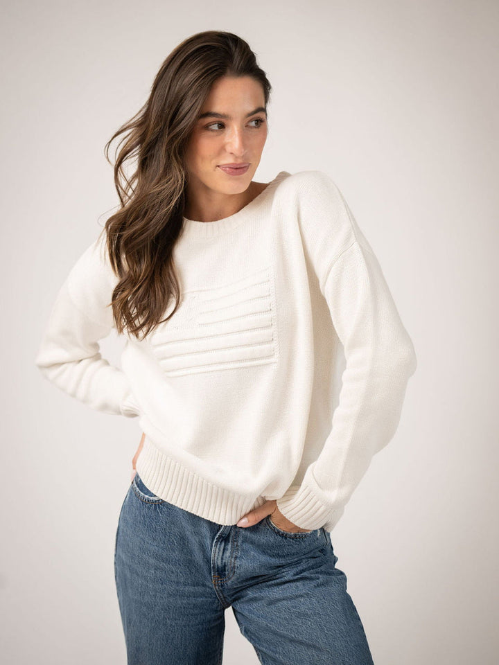 Monochrome American Flag Sweater
