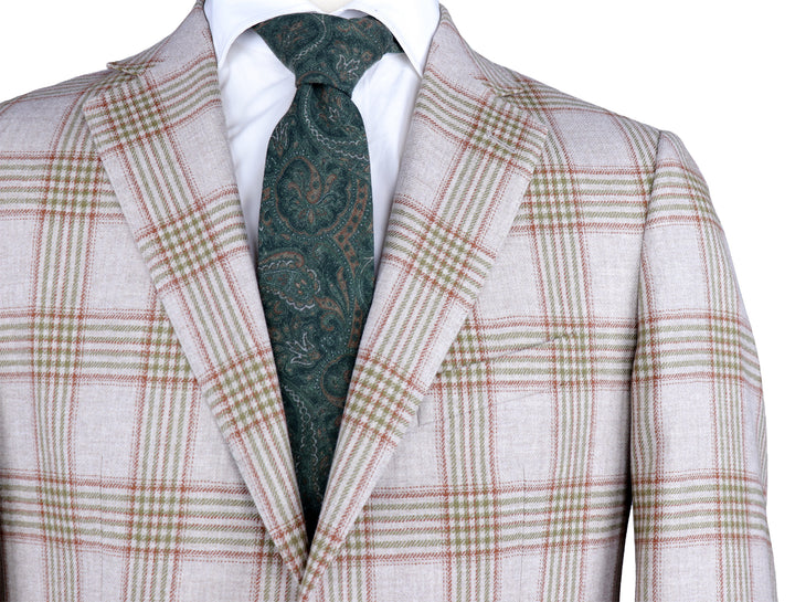 Soho Wool/Cashmere Coat in Beige Plaid