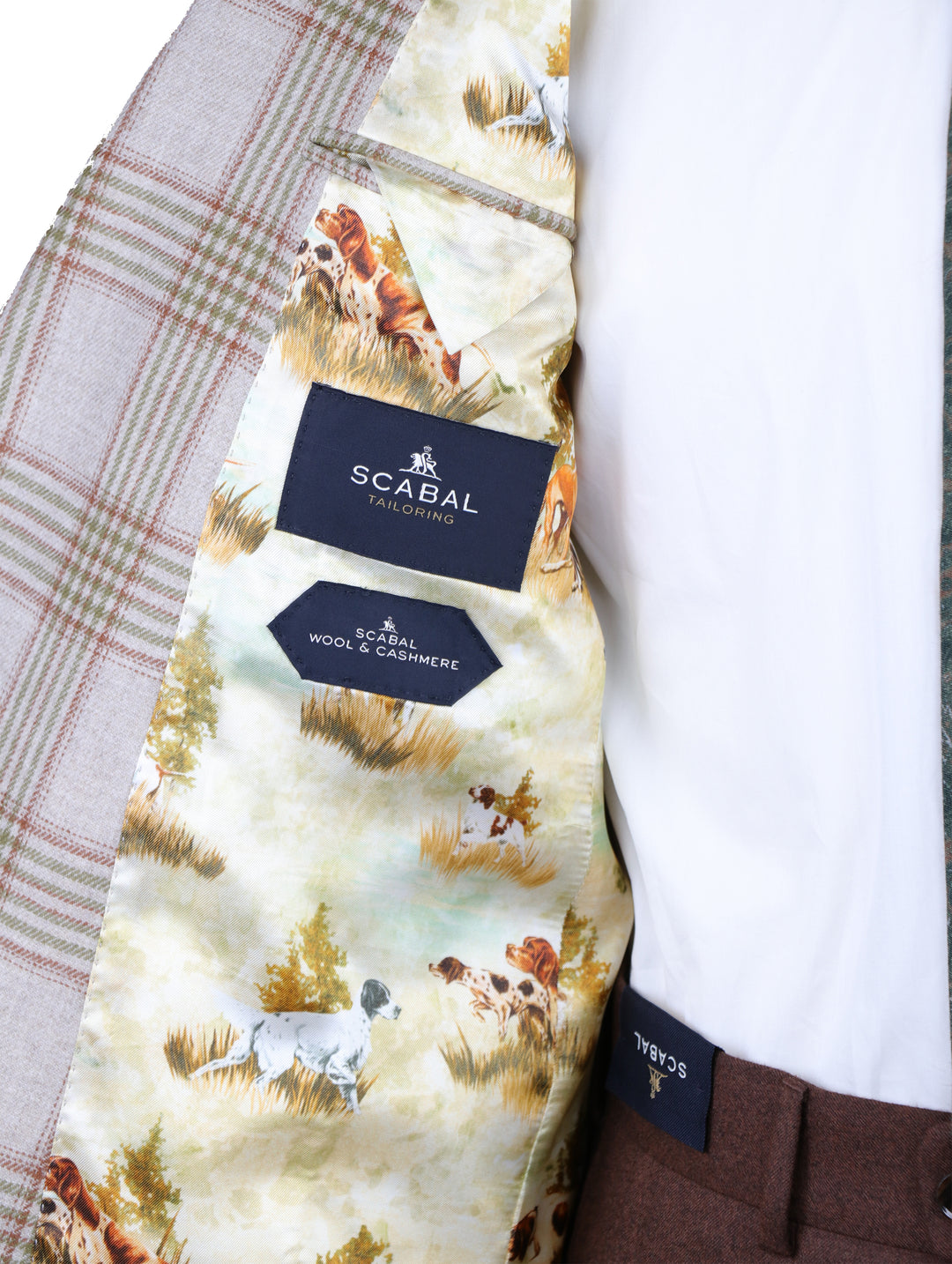 Soho Wool/Cashmere Coat in Beige Plaid