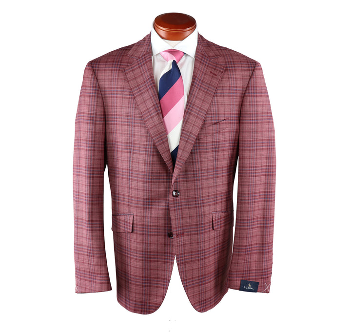 Soho Notch Lapel Sportcoat in Berry