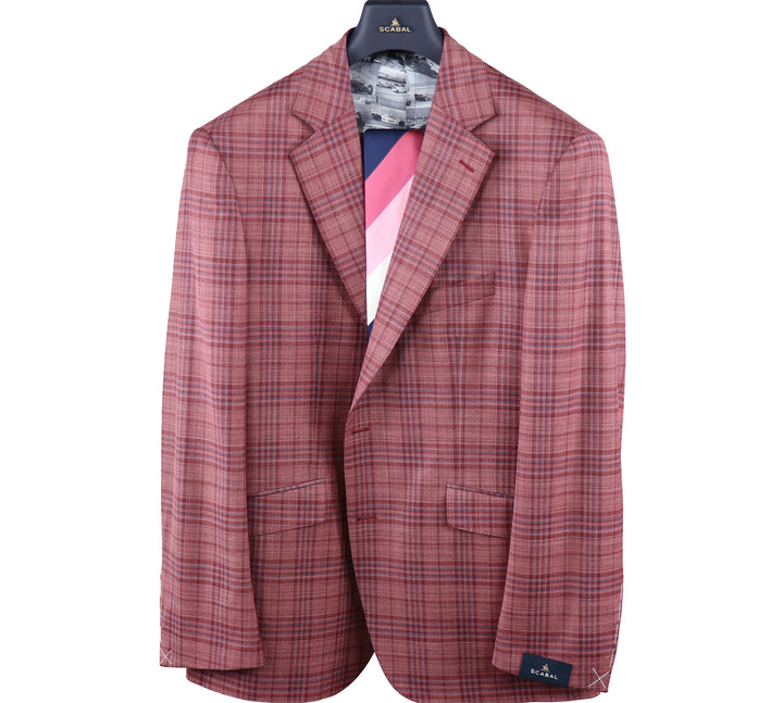 Soho Notch Lapel Sportcoat in Berry