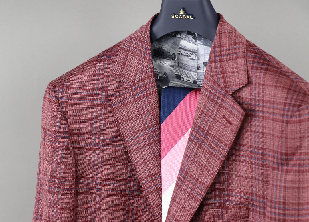 Soho Notch Lapel Sportcoat in Berry