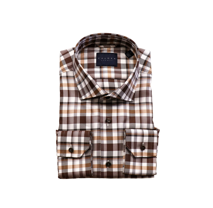 Luxury Twill Exploded Plaid Sport Shirt
