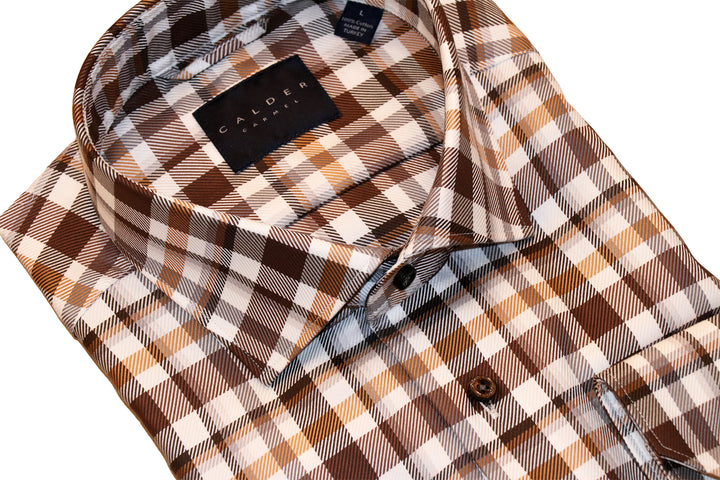 Luxury Twill Exploded Plaid Sport Shirt