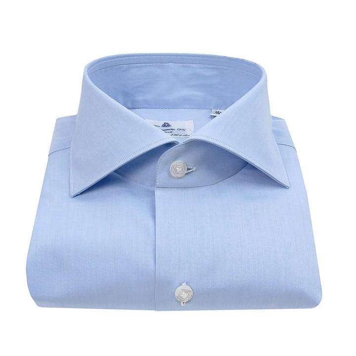 Finamore Milano 170s Luxury Dress Shirt in Blue