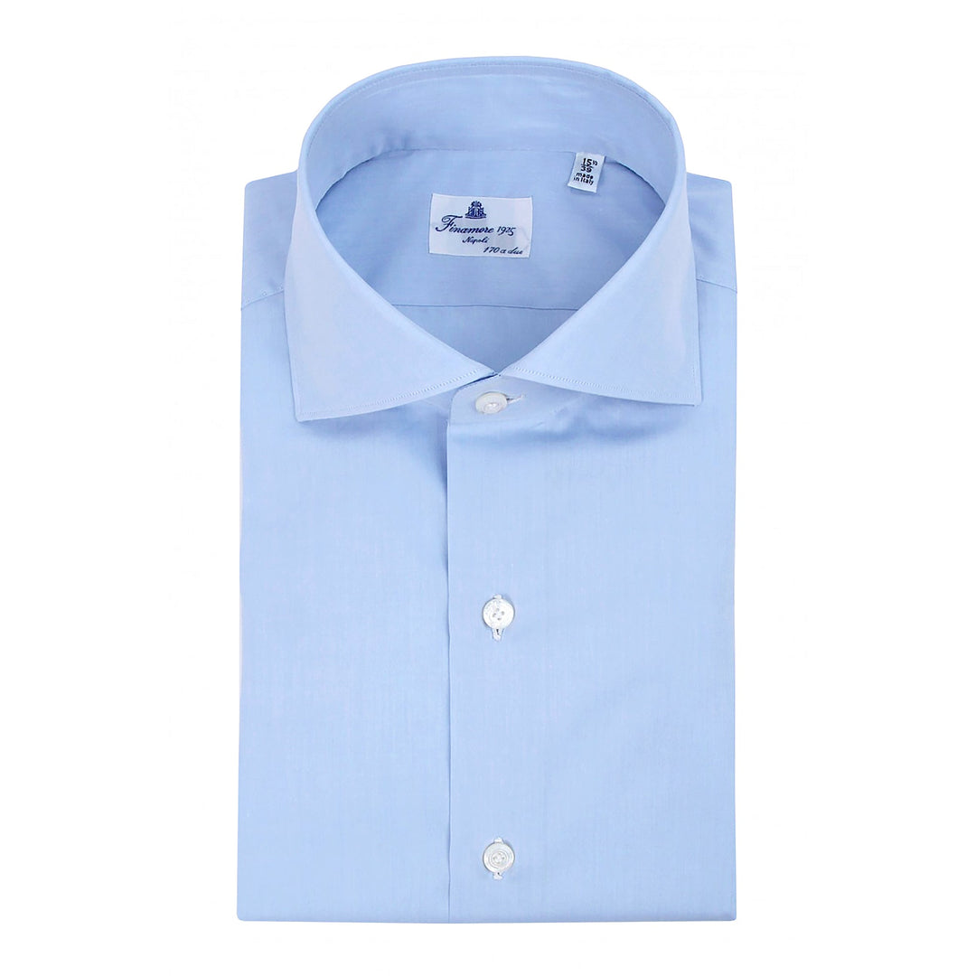 Finamore Milano 170s Luxury Dress Shirt in Blue