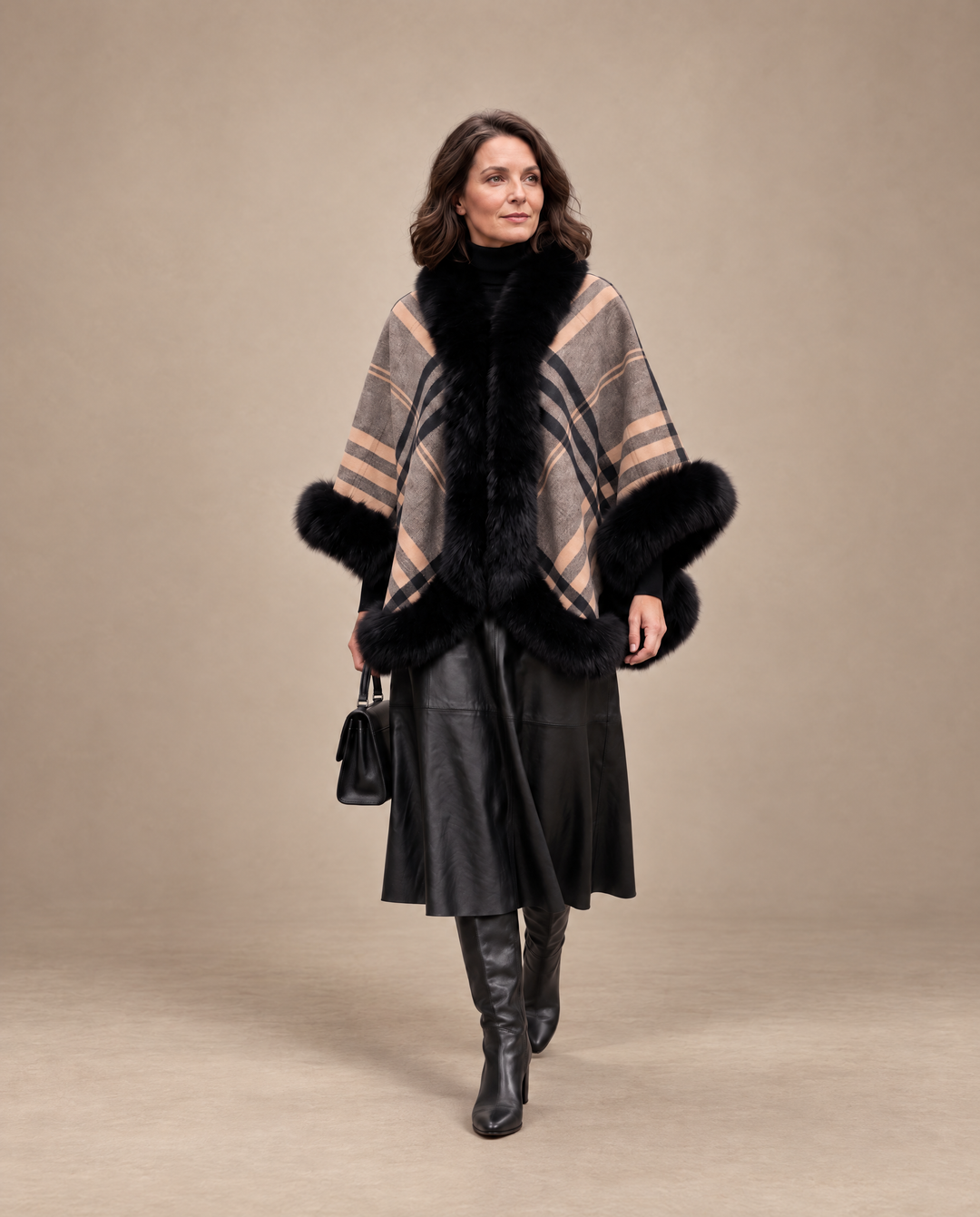 The Catherine Cashmere & Fox Cape