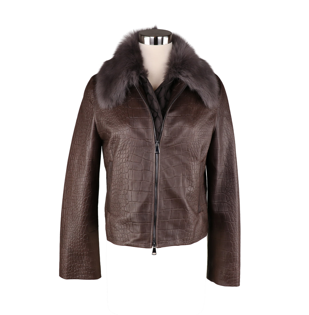 The Courmayeur Stamped Crocodile Leather Jacket