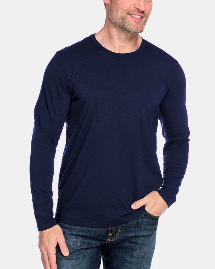 Everyday Cashmere LS Tee in Navy