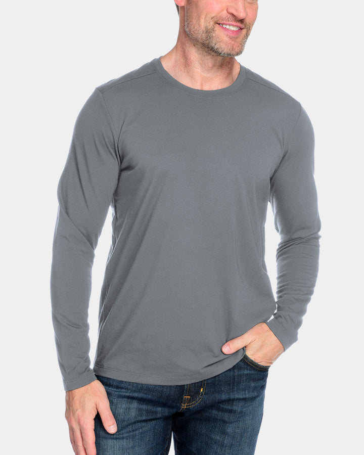 Everyday Cashmere LS Tee in Slate