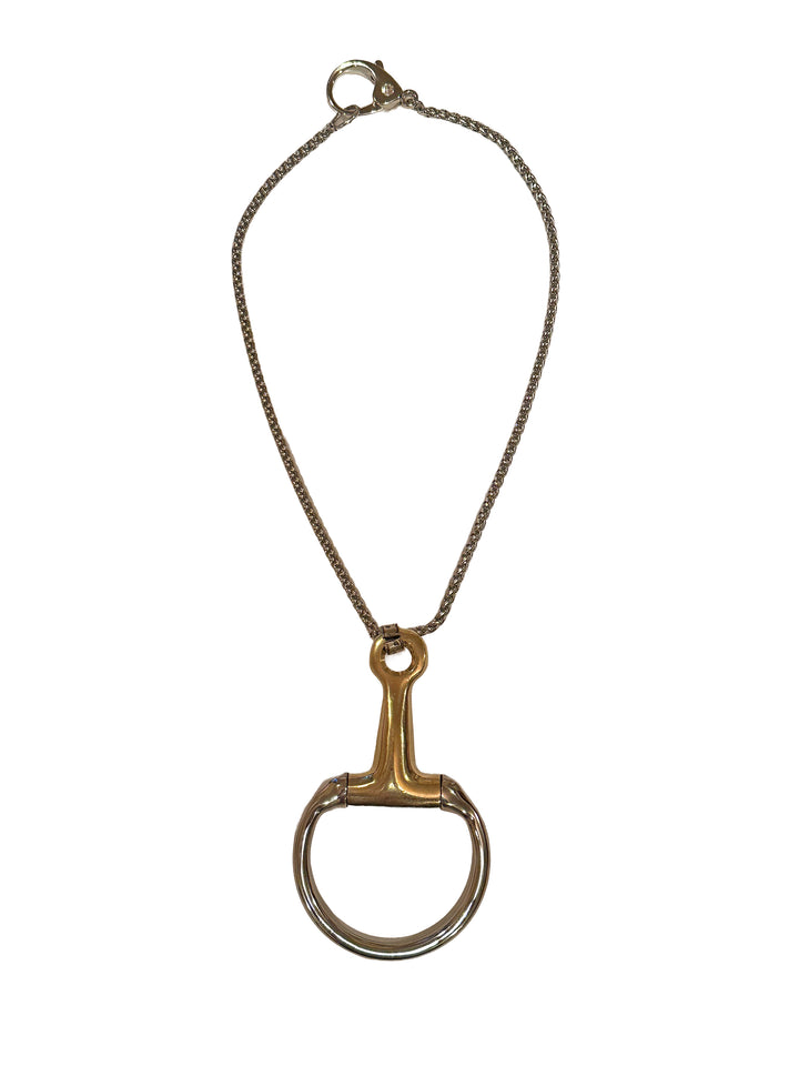 Mixed Metal Pony Bit Necklace