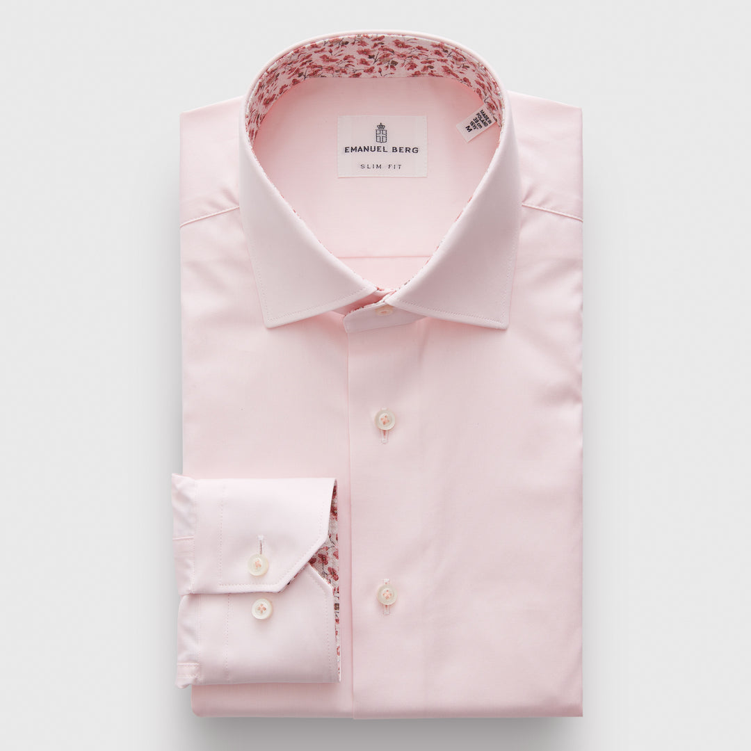 Solid Twill Sport Luxury Shirt with Contrast