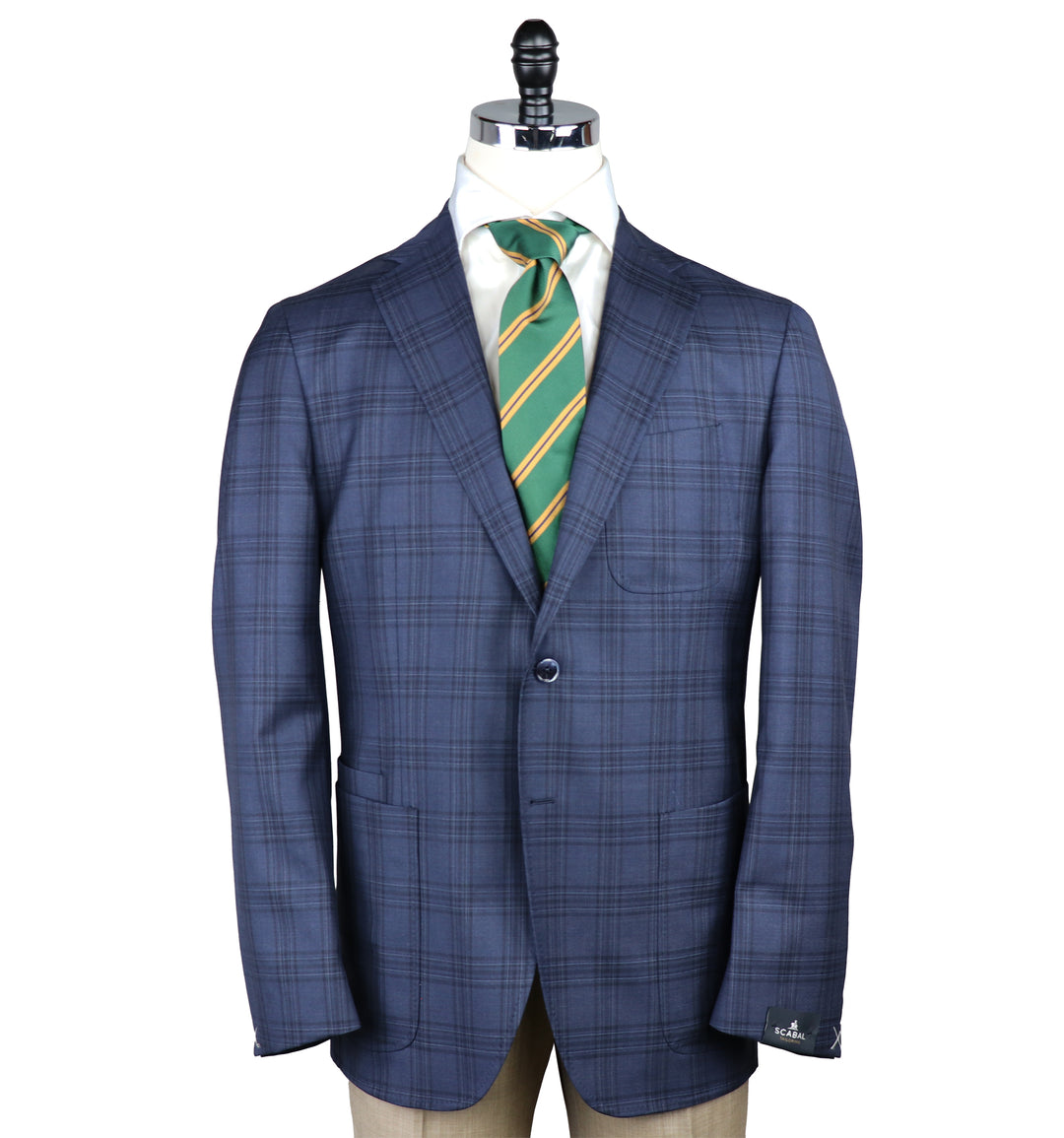 Kenton Soft Coat in Navy Plaid