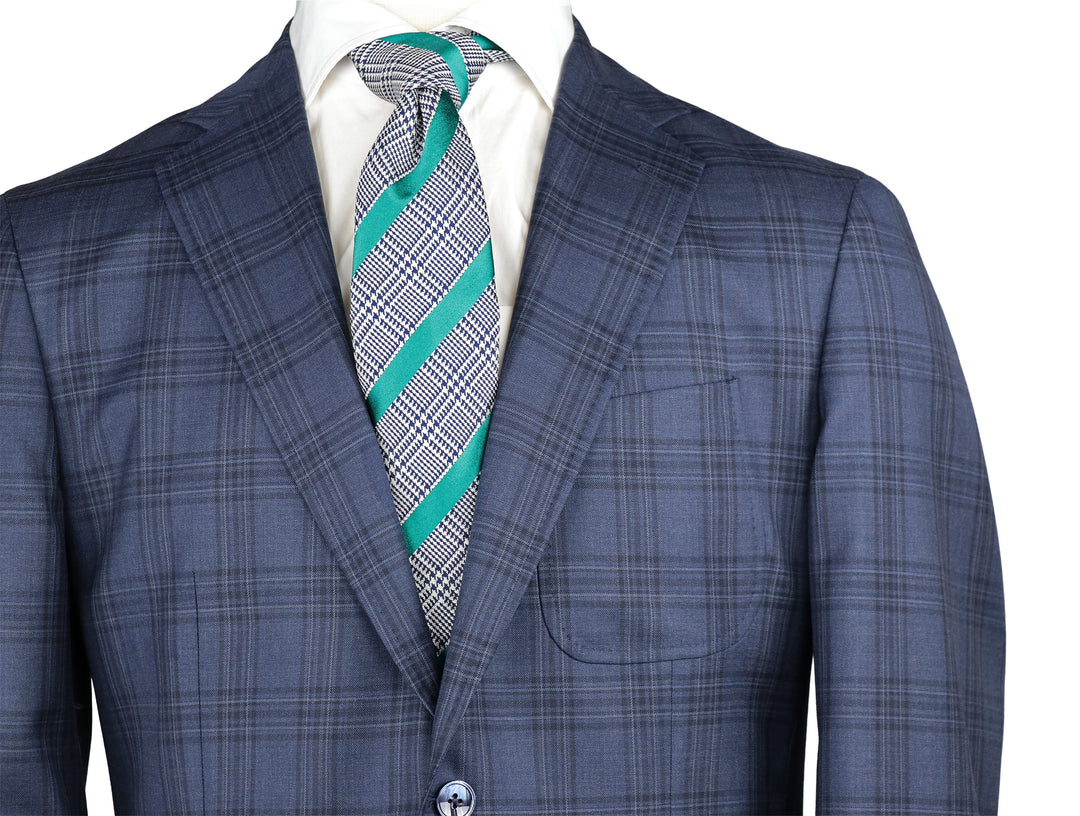 Kenton Soft Coat in Navy Plaid