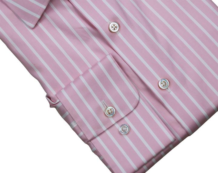 Hampton's Luxury Sport Shirt - Pink Stripe