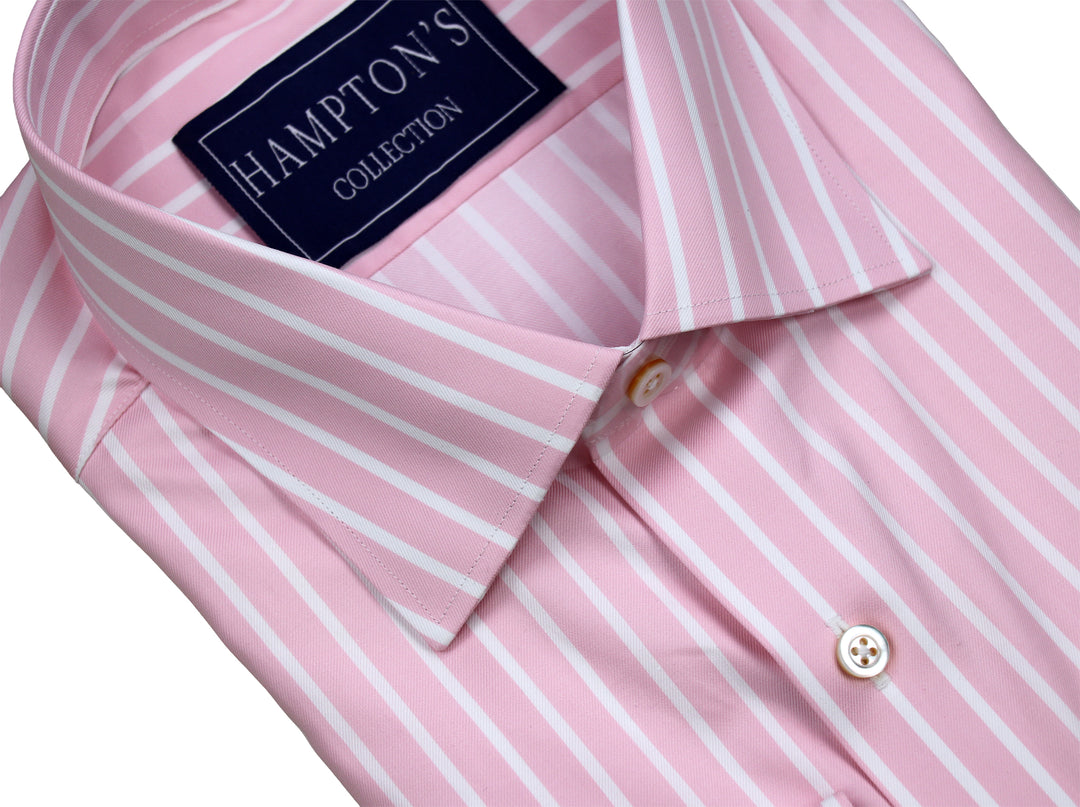 Hampton's Luxury Sport Shirt - Pink Stripe