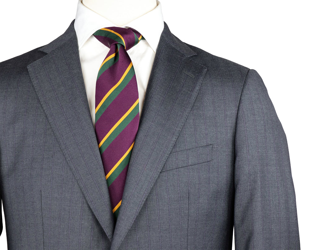 Soho Suit in Grey Pinstripe