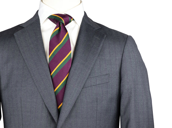 Soho Suit in Grey Pinstripe