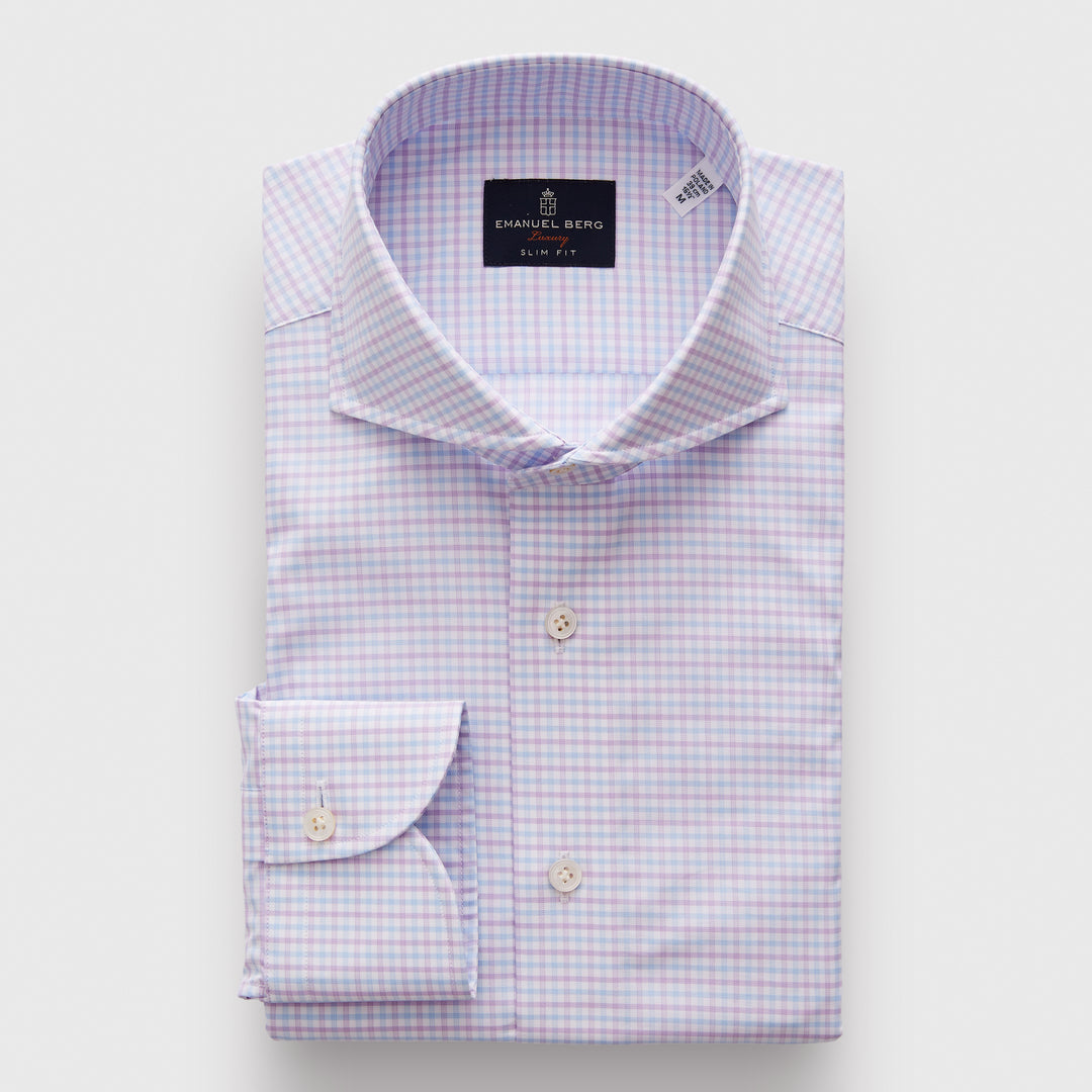 Micro Check Twill Premium Luxury Shirt