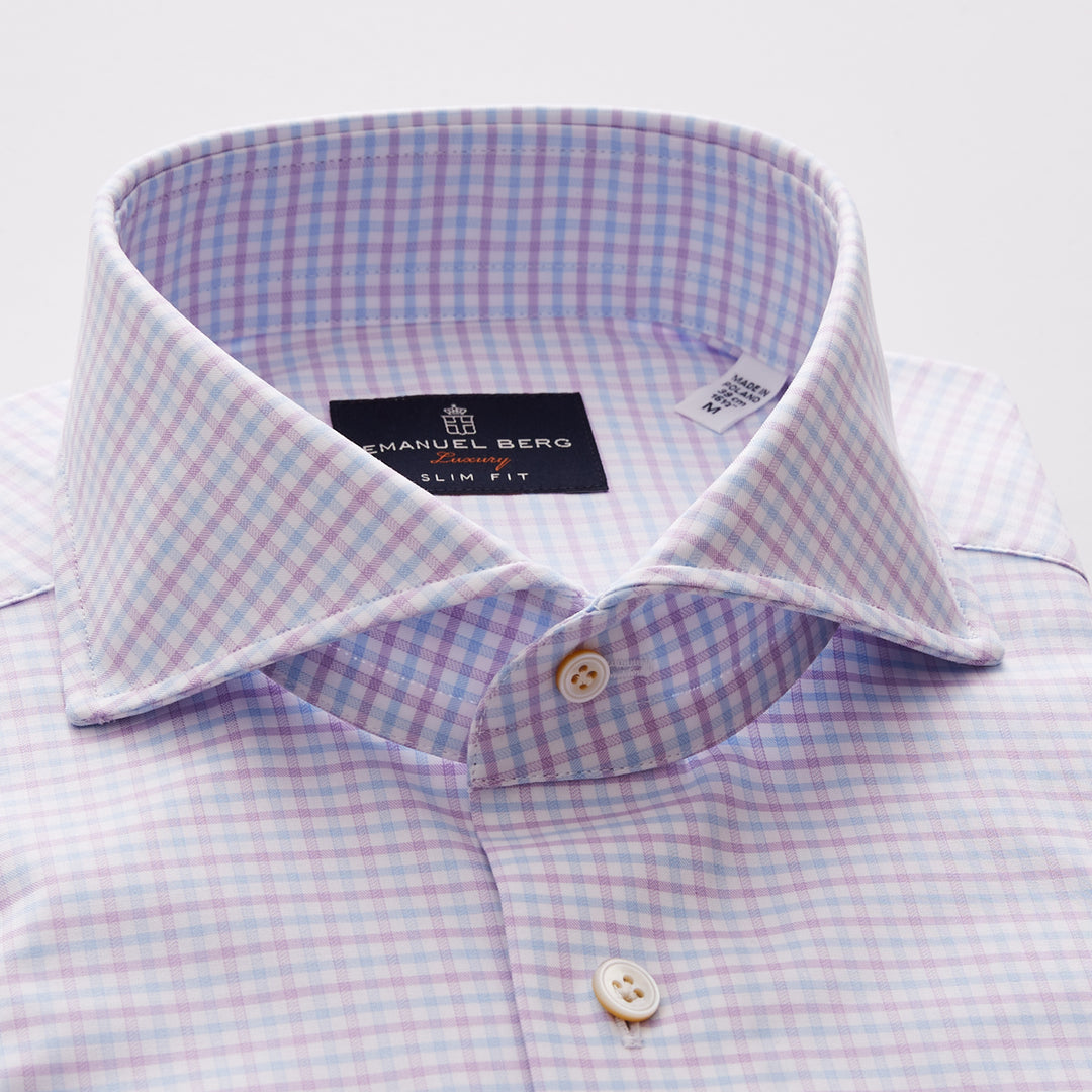 Micro Check Twill Premium Luxury Shirt