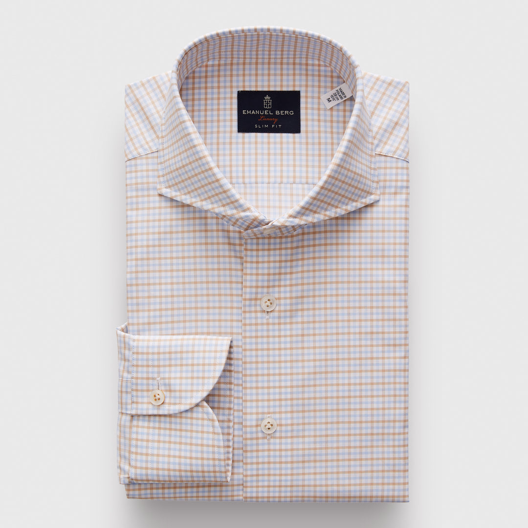 Micro Check Twill Premium Luxury Shirt