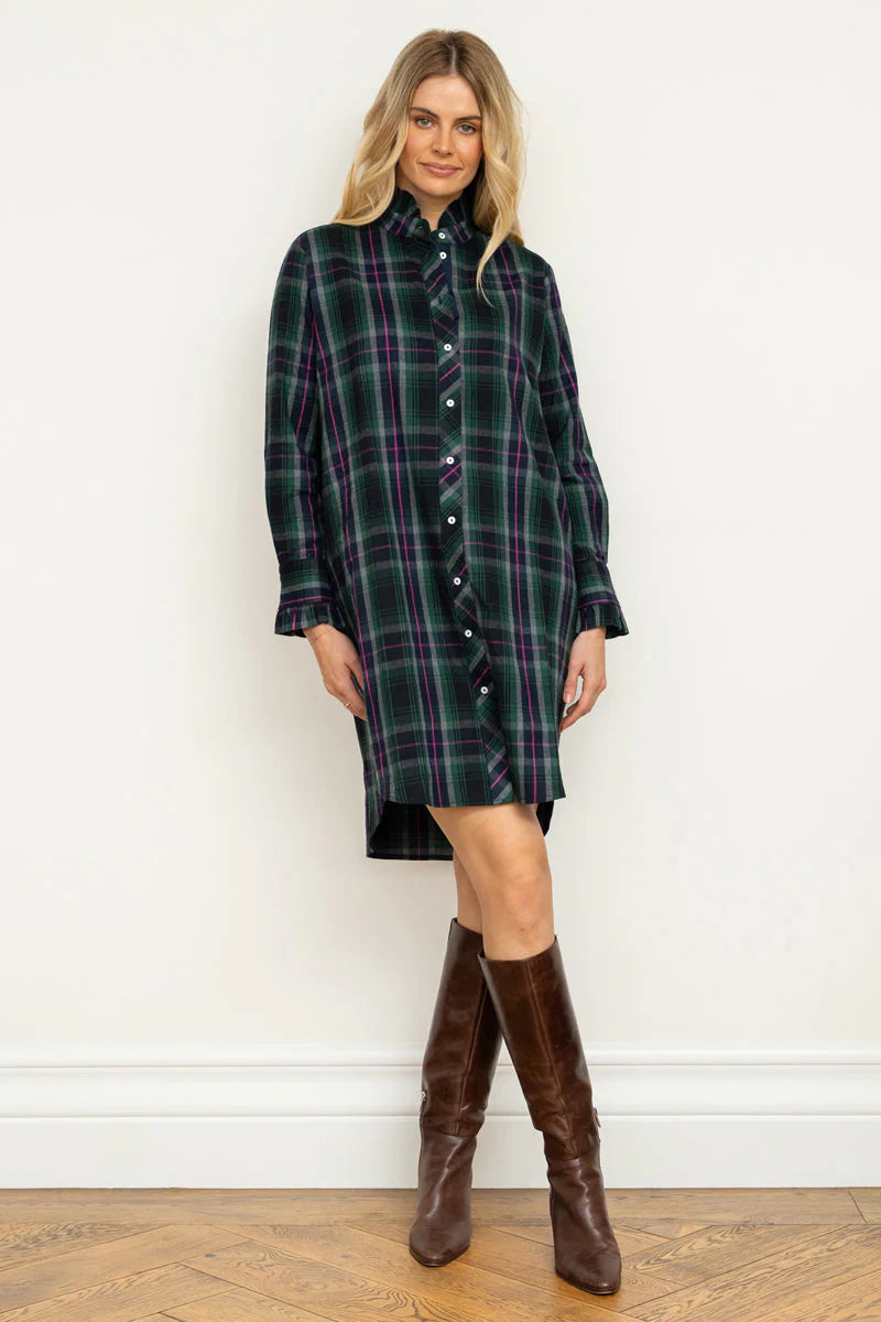 Olivia Classic Shirtdress in Plaid