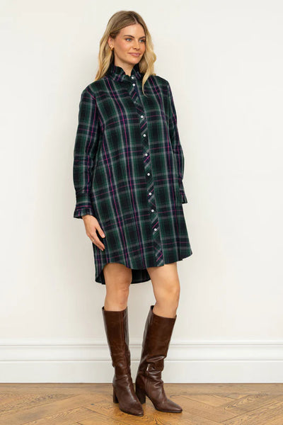 Olivia Classic Shirtdress in Plaid