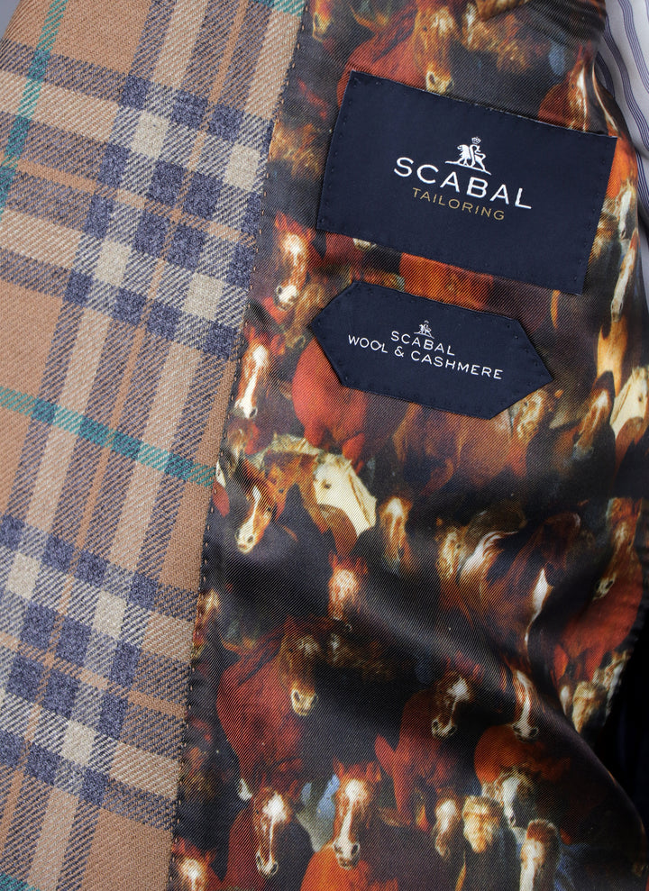 Soho Wool/Cashmere Coat in British Tan Plaid