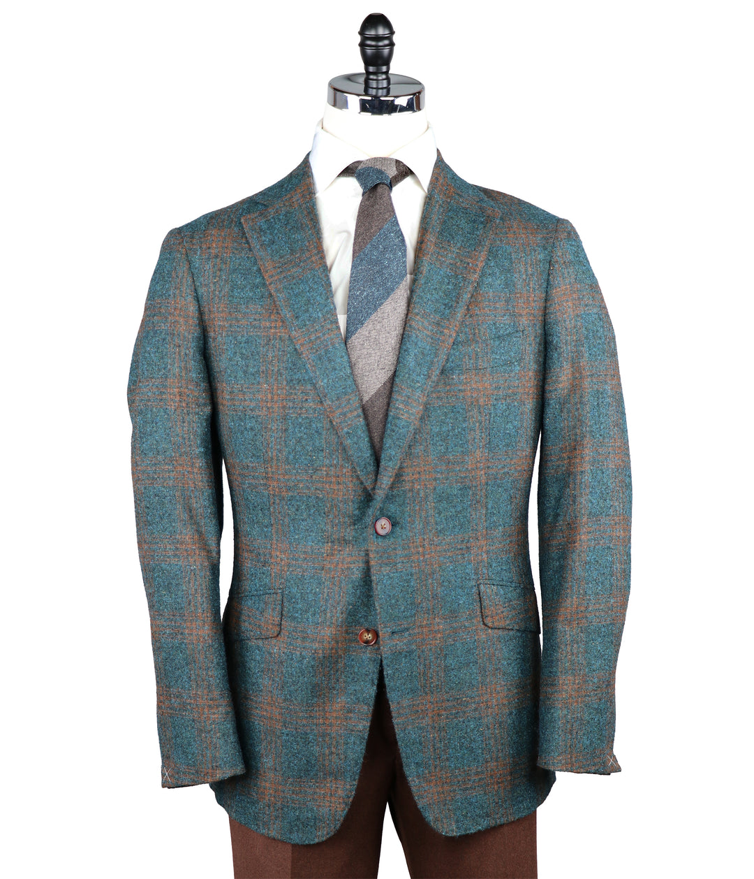 Hampton's Hand Tailored Sportcoat - Teal Plaid
