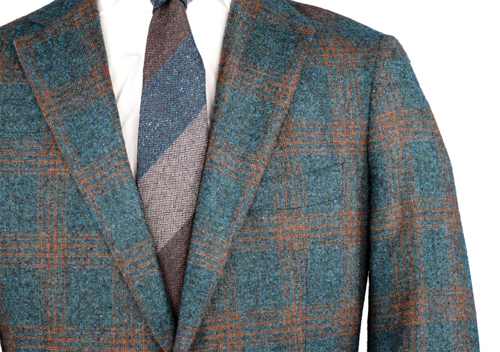 Hampton's Hand Tailored Sportcoat - Teal Plaid