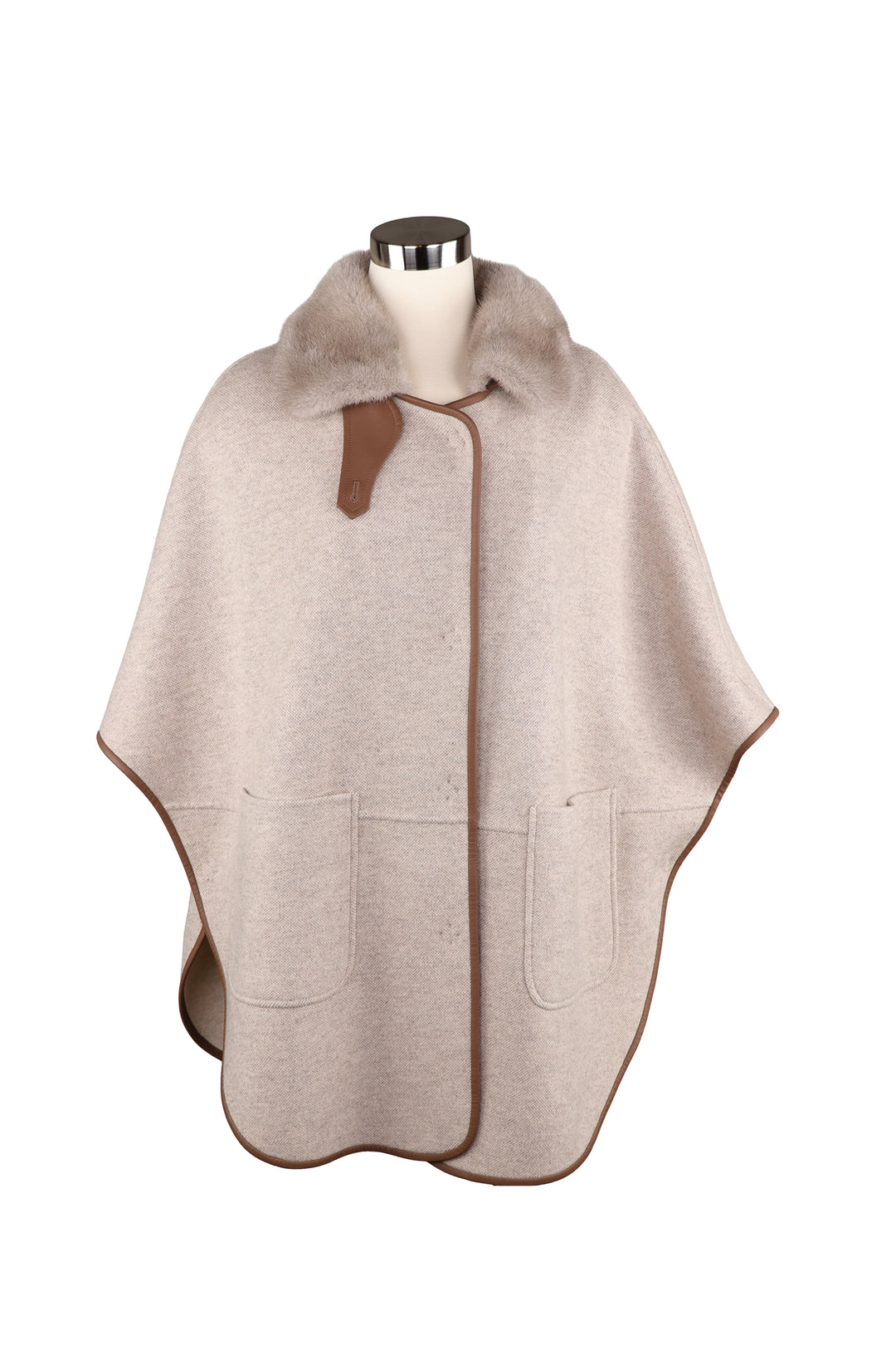 The Vail Wool & Mink Cape