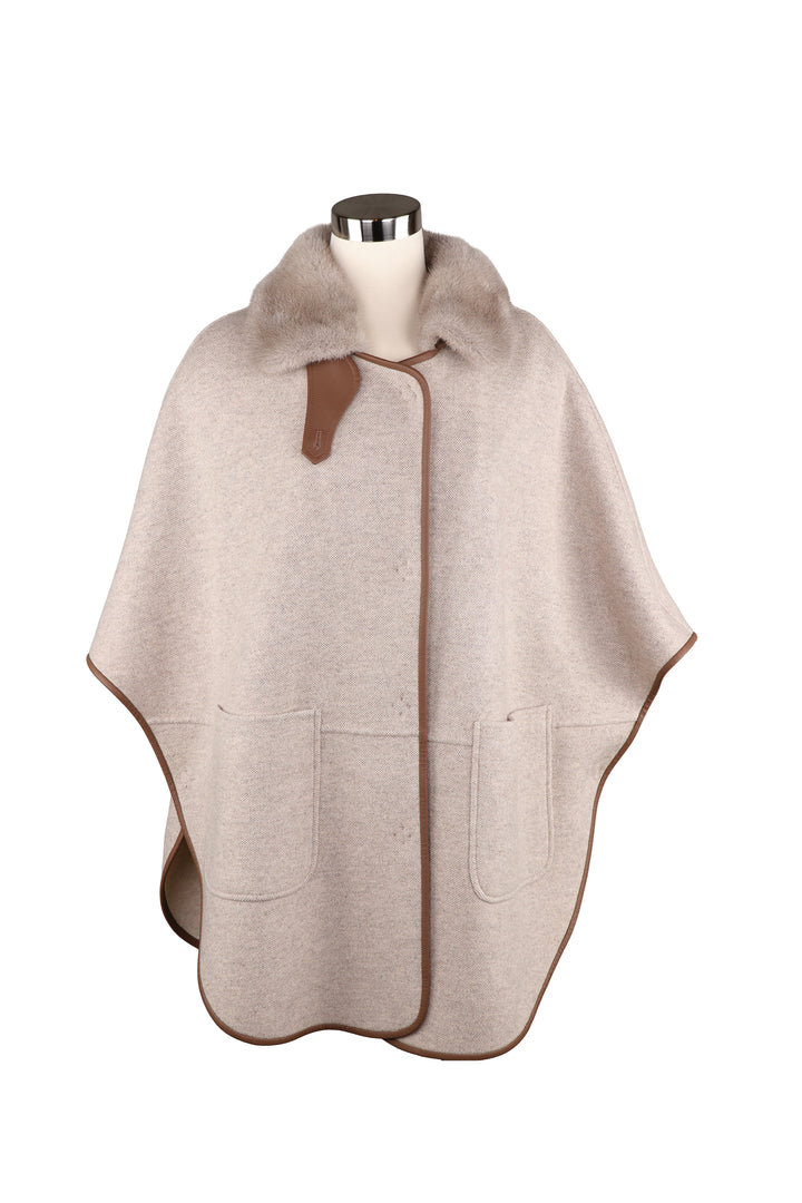 The Vail Wool & Mink Cape