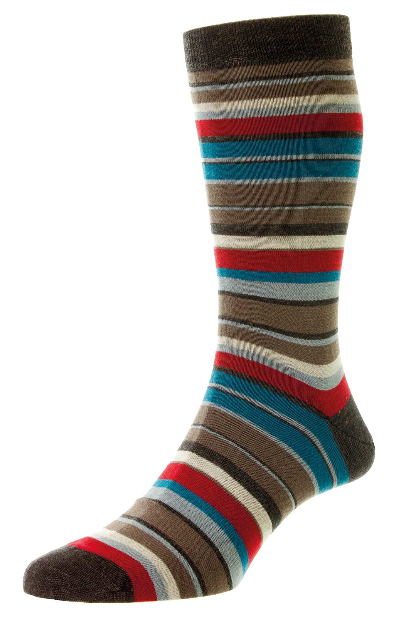 Peckham Multi Stripe Merino Sock