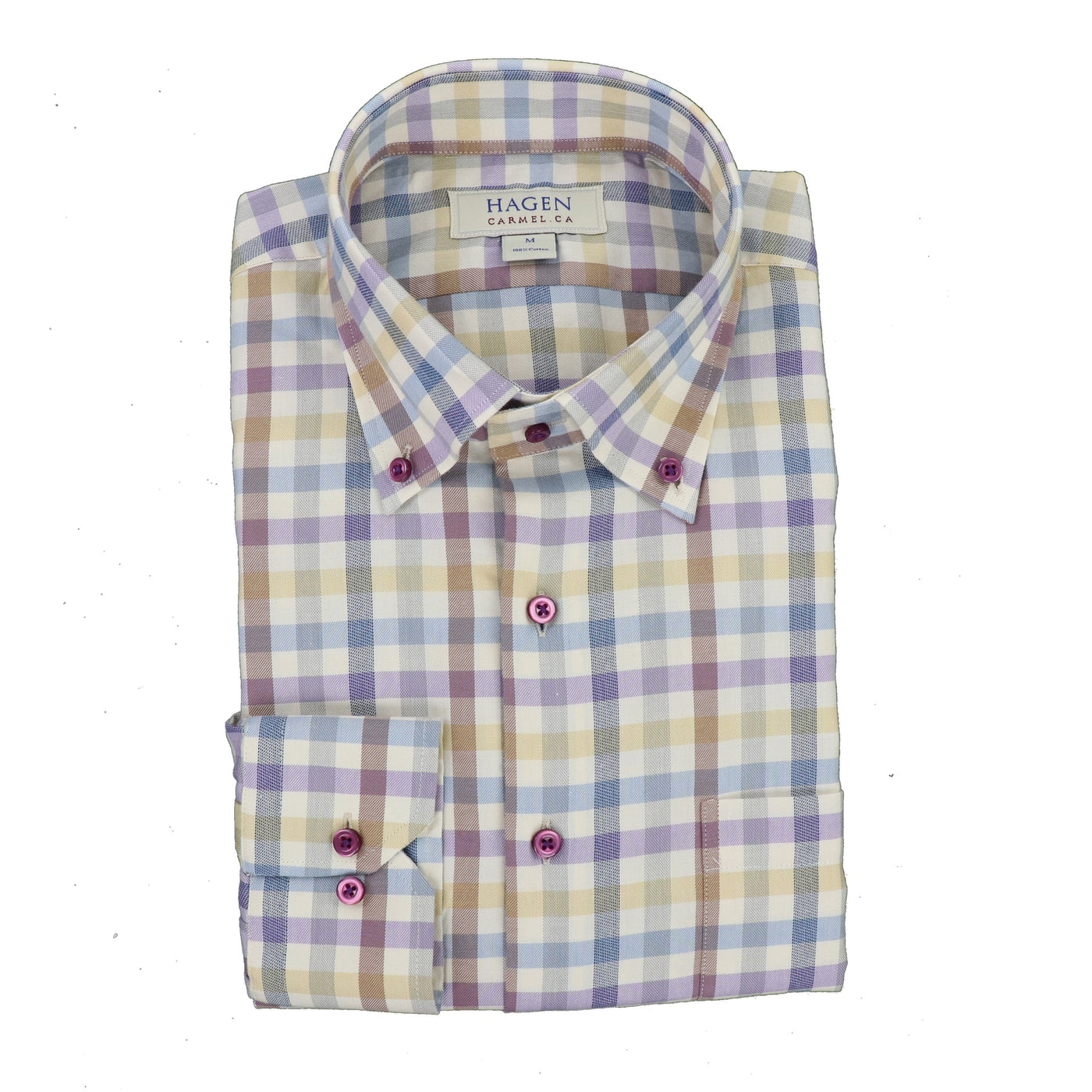 Brushed Check Sport Shirt in Lilac